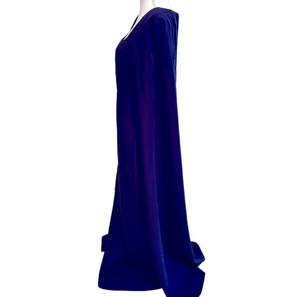 Marchesa Notte Cape Column Gown Dress Size 6 - Picture 7 of 9